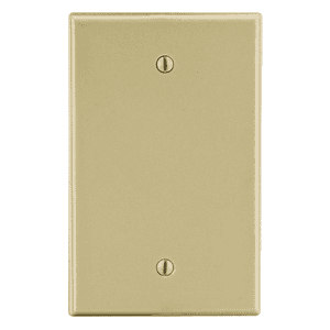 Brown Face Plate Ivory 2 x 4 PVC Cover, Designed for the Unused Outlet, To Neatly Cover Outlets. Indoor use to Provide A professional Look to Home, Office, Business Establishments Etc. Easy to Install for Electricians, Homeowners, DIYers. -BREL0036 MEGA