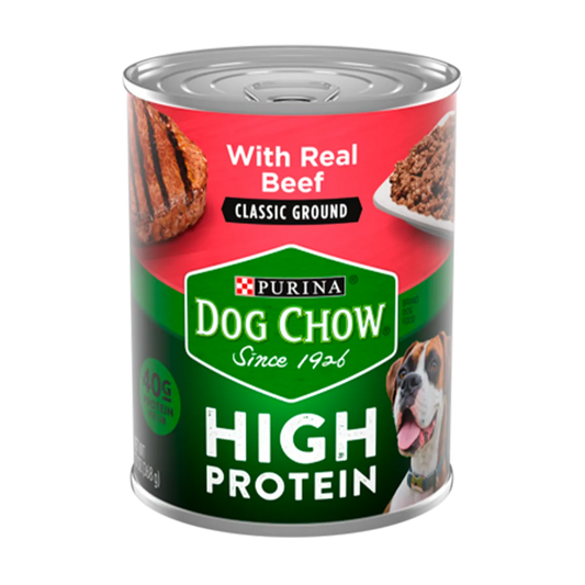 Purina Dog Chow High Protein Beef Classic Ground Canned Dog Food - 01780018349 Pie's Variety Store