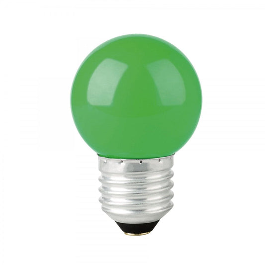 LED LAMP, BULB TYPE G45, 1 W, GREEN COLOR, BOX, VOLTECK (46029) Mega