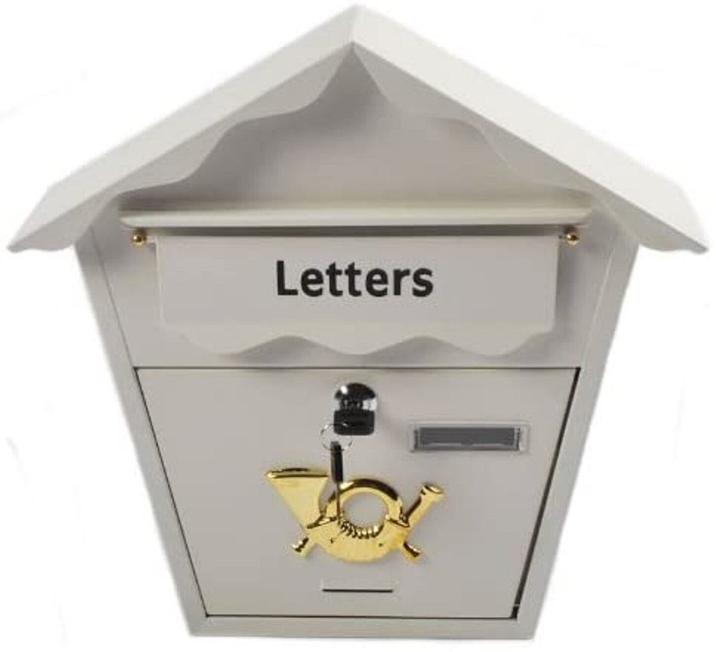 White Wall Mounted Mailbox is designed to hold keys, cash, envelopes or other important materials - WYL017 MEGA