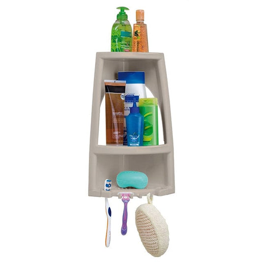 RIMAX BATH & SHOWER CORNER SHELF 9.8X6.9X16IN (11300) Beige / White Mega