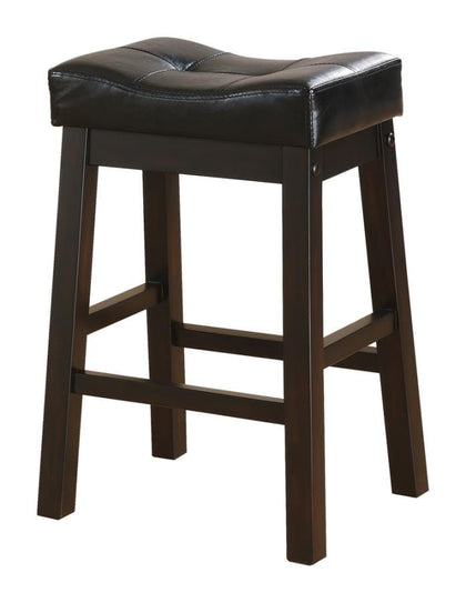 Upholstered Counter Height Stools Black And Cappuccino (Set Of 2) Counter stool is perfect for a kitchen island or home bar- 120519