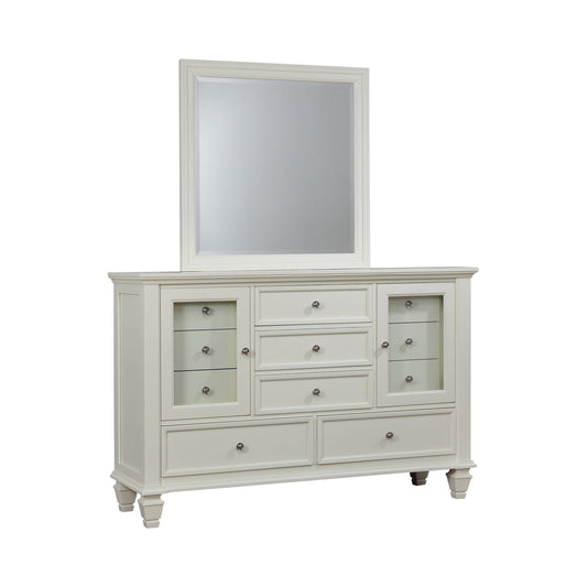 Sandy Beach 11-Drawer Rectangular Dresser White Collection: This Dresser Is Sturdy And Stylish, It Features Two Large Lower Drawers, Three Smaller Drawers In The Centre And Six Additional Drawers. Plenty Of Storage SKU: 201303 coastmega