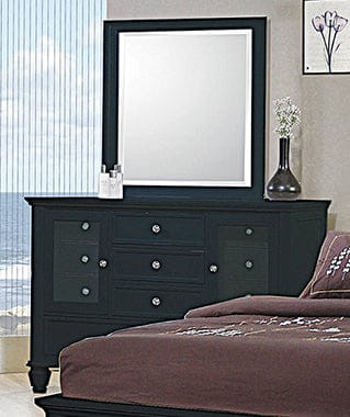Sandy Beach 11-Drawer Dresser Black Collection: This Dresser Is Sturdy, Yet Elegantly-Styled. Wide Broad Top Is Spacious Enough For Fresh Flowers And An Impressive Perfume Collection. Plenty Of Storage For All Your Foldable Delicates. SKU: 201323 coastmega