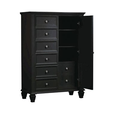 Sandy Beach Man’s Chest With Concealed Storage Black Collection: Keep Your Clothing Safe, Secure And Organized While Enhancing The Beauty Of Your Bedroom Decor. Six (6) Roomy Drawers To Hold Socks, Belts, T-Shirts And More. SKU: 201328 coastmega