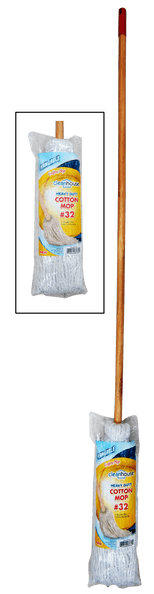 Clean House Yacht Mop with Wooden Handle (CH10020) MEGA