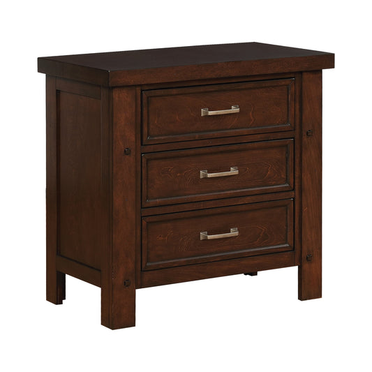 Barstow 3-Drawer Rectangular Nightstand Pinot Noir Collection: Barstow SKU: 206432 coastmega
