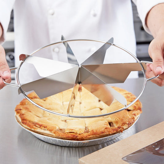 Pie Cut S / S 7 Cut 10 Create beautifully uniform slices of pie in no time with this 10 inch stainless steel 7 cut pie cutter-ROY CP 7 Hannah's Variety Store