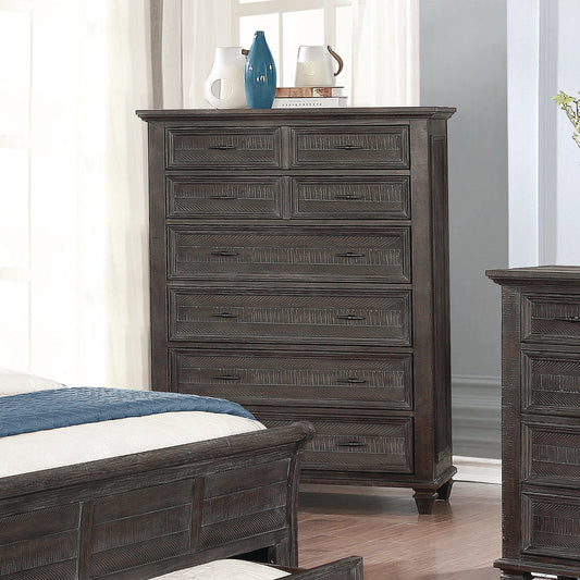 Atascadero 8-Drawer Chest Weathered Carbon Collection: Rich Weathered Carbon Finish Highlights The Worn, Vintage Feel Of This Collection. Easy To Open Drawers, Allow For Additional Storage. SKU: 222885 coastmega
