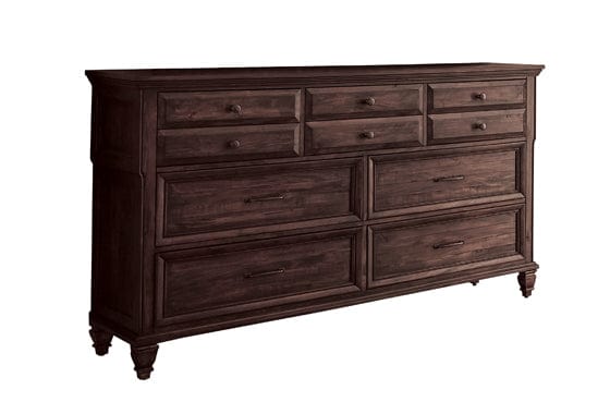Avenue 10-Drawer Dresser Weathered Burnished Brown SKU: 223033 coastmega
