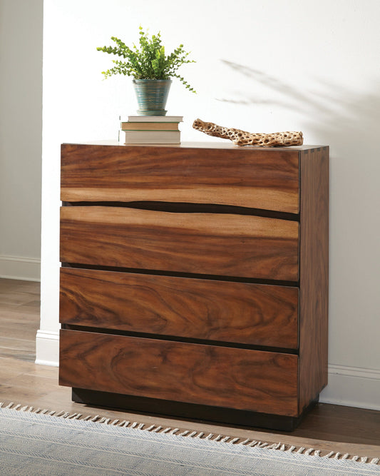 Winslow 4-Drawer Chest Smokey Walnut And Coffee Bean Collection: Winslow SKU: 223255 coastmega