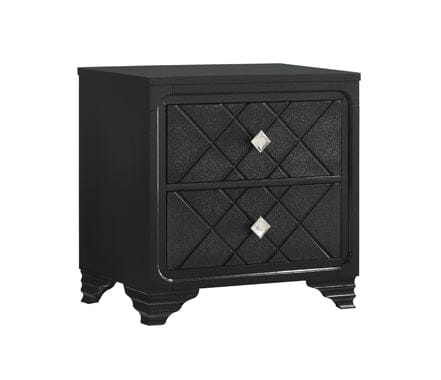 Penelope 2-Drawer Nightstand Black, You Will Love This Two-Drawer Dresser With Incredible Aesthetic Appeal, Easily Open On Metal Glides, This Nightstand Is A Standout Piece In Your Sleeping Spa. SKU: 223572 coastmega