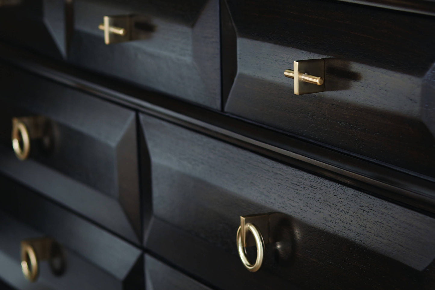 Formosa 9-Drawer Dresser Americano And Rose Brass Collection: Formosa SKU: 222823 coastmega