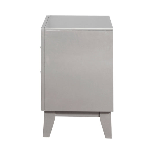 Leighton 2-Drawer Nightstand Metallic Mercury Collection: This 2-Drawer Nightstand Is Great For A Stylish Bedroom, This Transitional Two-Drawer Night Stand Is Full Of Chic Details. Leighton SKU: 204922 coastmega