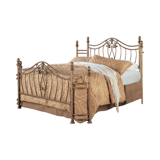 Sydney Eastern King Bed Antique Brushed Gold - 300171KE A-Z Store Nadia