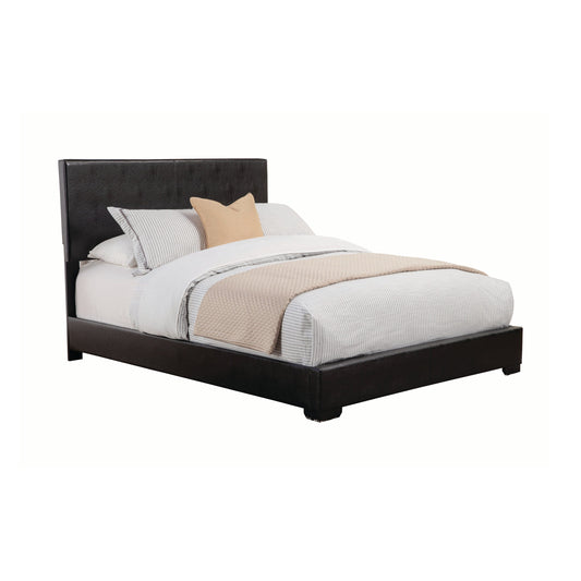 Conner Queen Upholstered Panel Bed Black - 300260Q A-Z Store Nadia
