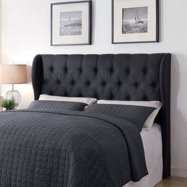 Murrieta Queen/Full Tufted Upholstered Headboard Charcoal - 300445QF A-Z Store Nadia