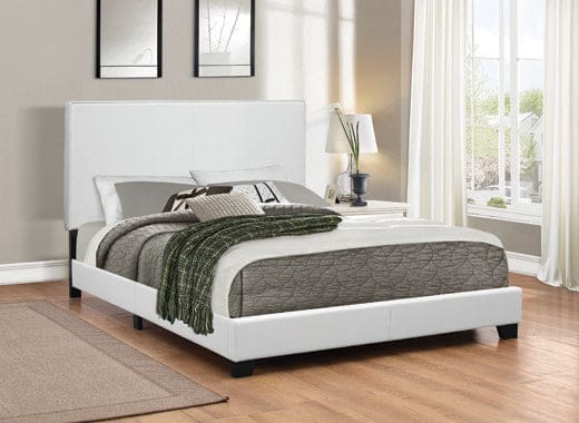 Muave Queen Upholstered Bed White - 300559Q A-Z Store Nadia