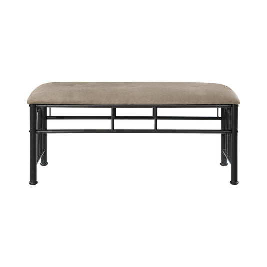 Livingston Upholstered Bench Brown And Dark Bronze - 301396 A-Z Store Nadia