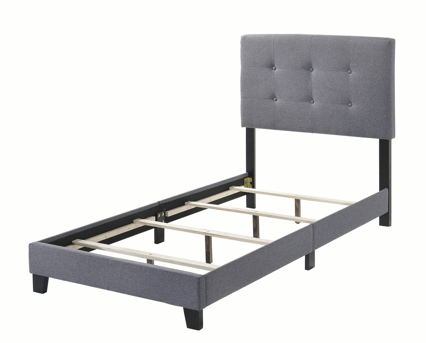Mapes Tufted Upholstered Twin Bed Grey - 305747T A-Z Store Nadia