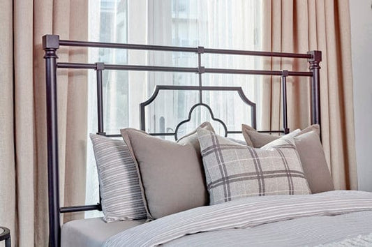 Queen/Full Metal Headboard Matte Black - 305765QF A-Z Store Nadia
