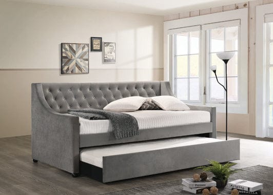 Chatsboro Twin Upholstered Daybed With Trundle Grey - 305883 A-Z Store Nadia