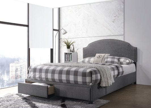 Niland Queen 2-Drawer Upholstered Storage Bed Charcoal - 305895Q A-Z Store Nadia