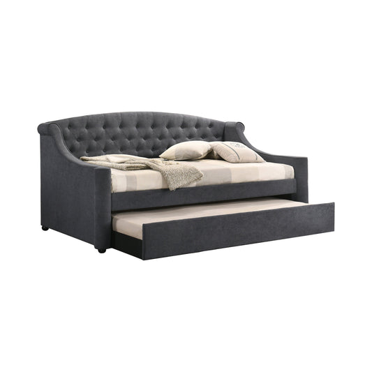 Penfield Twin Upholstered Daybed With Trundle Grey - 305911 A-Z Store Nadia