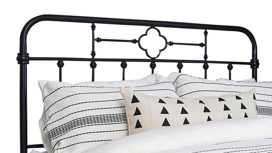 Queen/Full Headboard Matte Black - 305945QF A-Z Store Nadia