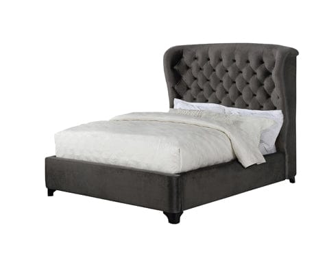 Graydon Queen Platform Bed With Demi Wing Chocolate - 306007Q A-Z Store Nadia