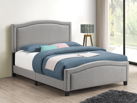 Hamden Eastern King Upholstered Panel Bed Mineral - 306011KE A-Z Store Nadia