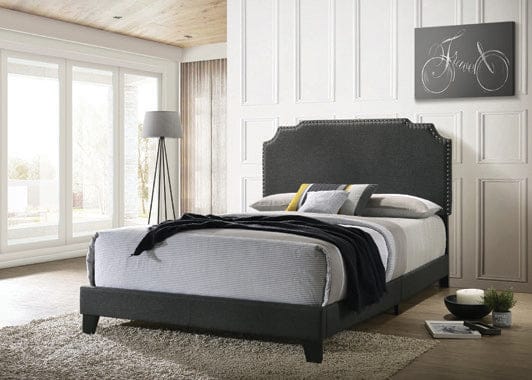 Tamarac Upholstered Nailhead Full Bed Grey - 310063F A-Z Store Nadia