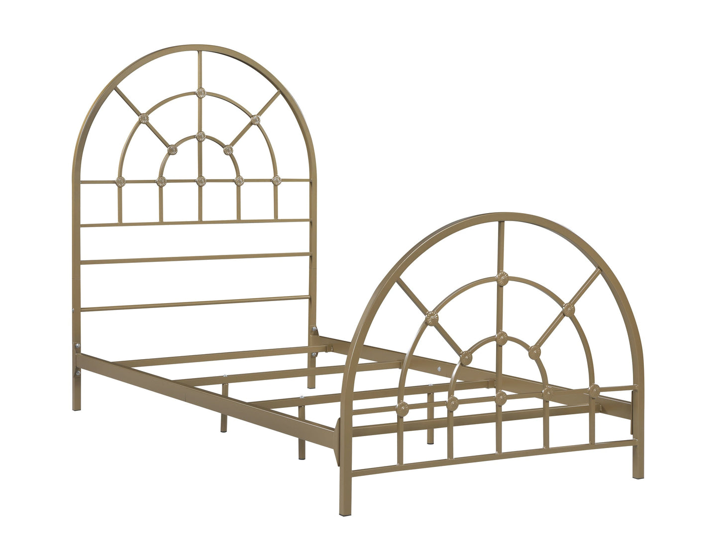 Kenyon Metal Twin Arched Bed Gold - 315821T A-Z Store Nadia