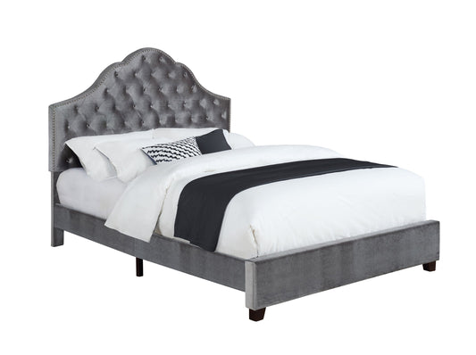 Abbeville Eastern King Upholstered Bed With Arched Headboard Grey - 315891KE A-Z Store Nadia