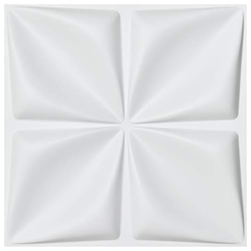 Art3d Decorative 3D Wall Panels Textured 3D Wall Covering, White, 12 Tiles 32 Sq Ft MEGA
