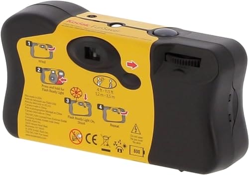 kodak 3920949 Fun Saver Single Use Camera with Flash (Yellow/Red) Kodak
