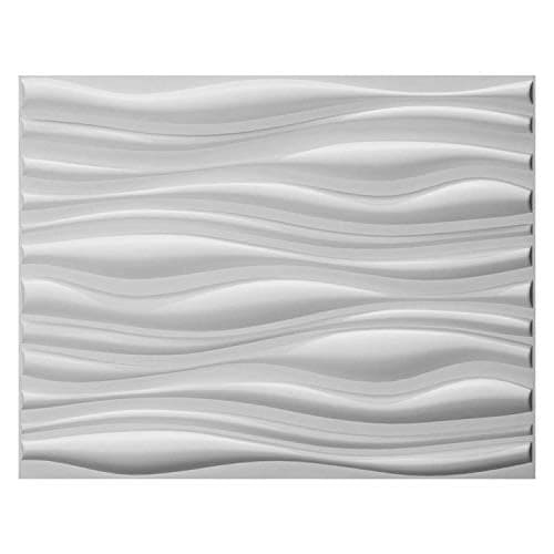Art3d Decorative PVC 3D Wall Panels, 32 Square Feet, Wave 2 MEGA