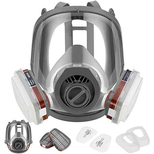 HAOX Reusable Gas Mask with Filter, Full Face Respirаtor Organic Vapor Cover Mask, Dustproof Face Cover for Paint Spray, Chemical Work Protection-B088JZTTD4 ebuystt