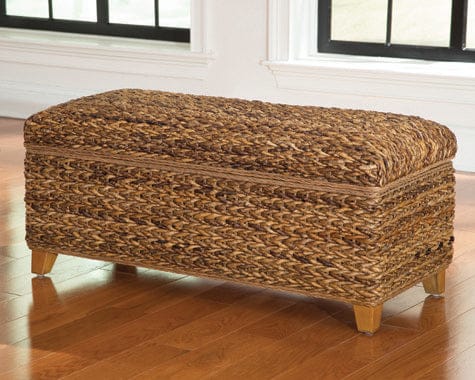 Laughton Hand-Woven Storage Trunk Amber - 500215 A-Z Store Nadia