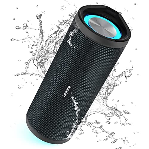 HEYSONG Portable Bluetooth Speaker, Wireless Outdoor Speakers, IPX7 Waterproof, 40H Playtime, TF Card, Loud Stereo Sound for Beach, Boat, Pool, Camping, Bike, Shower, Gifts for Men EBUYSTT
