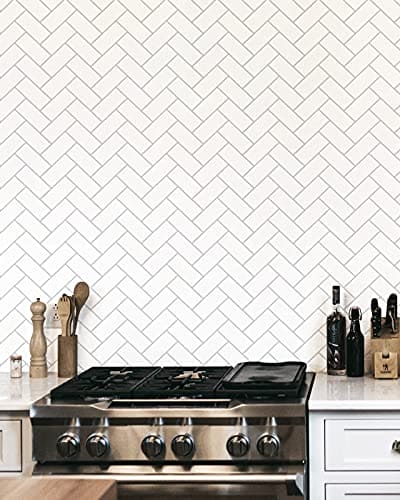 Art3d Herringbone Peel and Stick Backsplash Tiles (10 Tiles, Thicker Version) MEGA