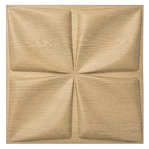 Art3d Wood Brown 3D Wall Panel PVC Flower Design Cover 32 Sqft, for Interior Wall Decor in Living Room,Bedroom,Lobby,Office,Shopping Mall MEGA