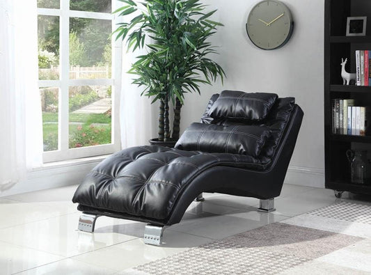 Dilleston Upholstered Chaise Black - 550075 COSMEGA