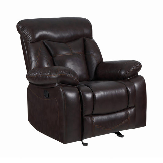 Zimmerman Pillow Top Arm Glider Recliner Dark Brown Collection: Zimmerman SKU: 601713 coastmega