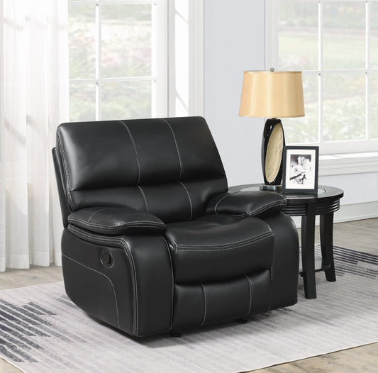 Willemse Upholstered Glider Recliner Black - SKU: 601936 coastmega