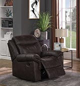 Sawyer Upholstered Glider Recliner Cocoa - 602333 coastmega