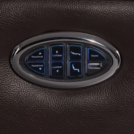 Cushion Back Power^3 Recliner Brown SKU: 608974PPP coastmega