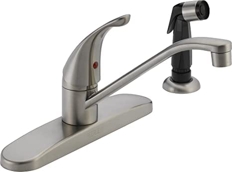 Peerless Classic Single Handle Kitchen Faucet, Stainless- P115LF-SS MEGA