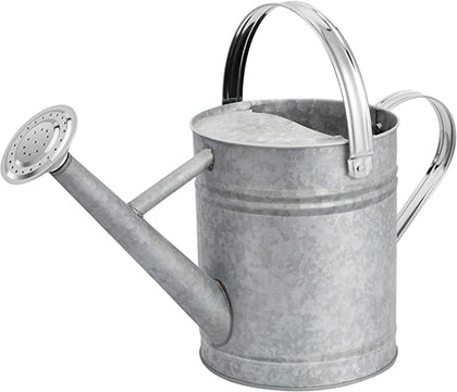 2 Gallon Watering Can for Outdoor Plants, Premium Galvanized Steel Watering Can with Stainless Steel Handles, Metal Gardening Watering Can, Watering Pot, Gardening Gifts for Men & Women - WC200