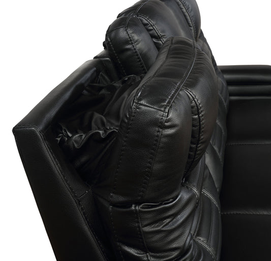 Zane Upholstered Living Room Set Black- 651301PP-S2 coastmega